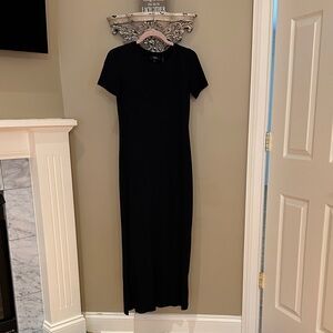 Theory Classic Black Midi Dress